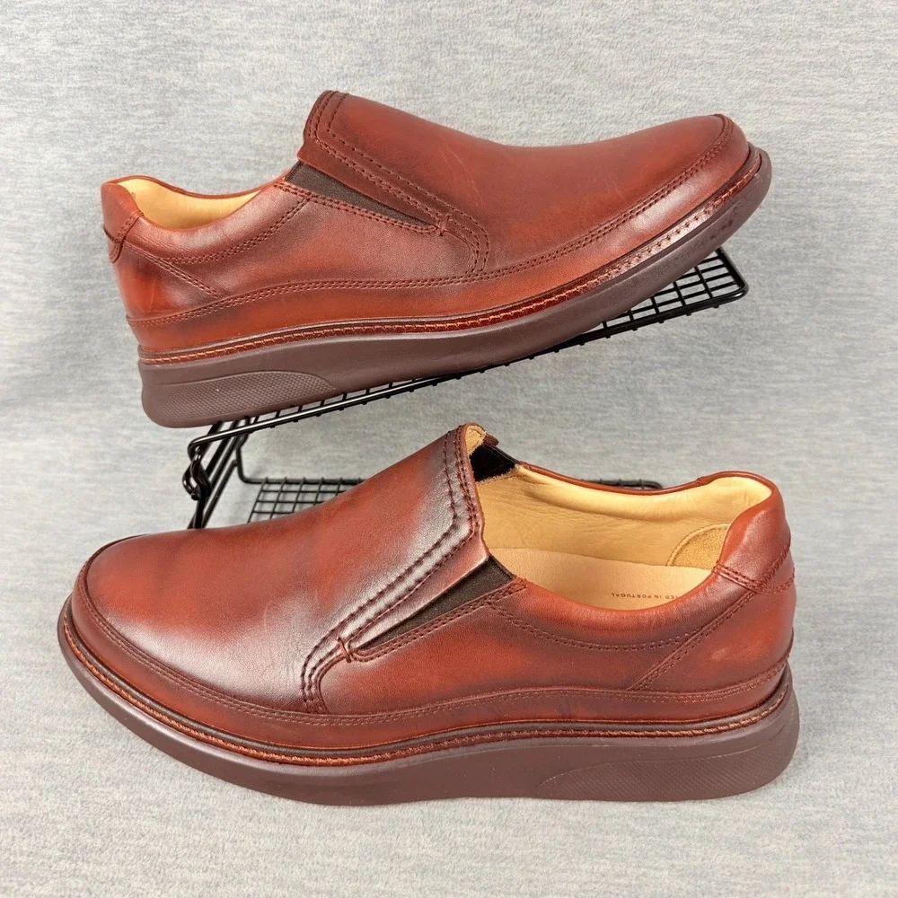 Samuel Hubbard Rafael Slip On Loafers Mens 12 XW Brown Whiskey Leather Shoes